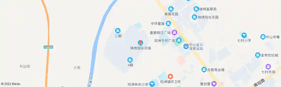 中山锦绣国际花城_公交站地图_中山公交_妙搜公交查询2025