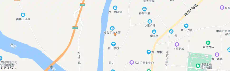 中山古三工业大道西_公交站地图_中山公交_妙搜公交查询2025