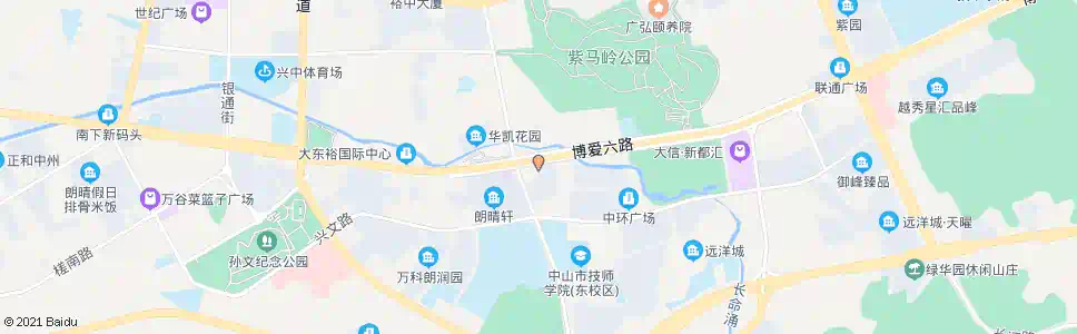 中山和景花园(博爱六路)_公交站地图_中山公交_妙搜公交查询2025