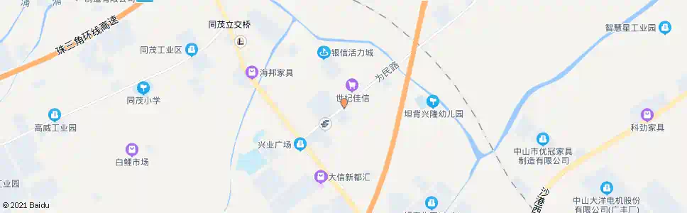 中山坦背新市场正门_公交站地图_中山公交_妙搜公交查询2025