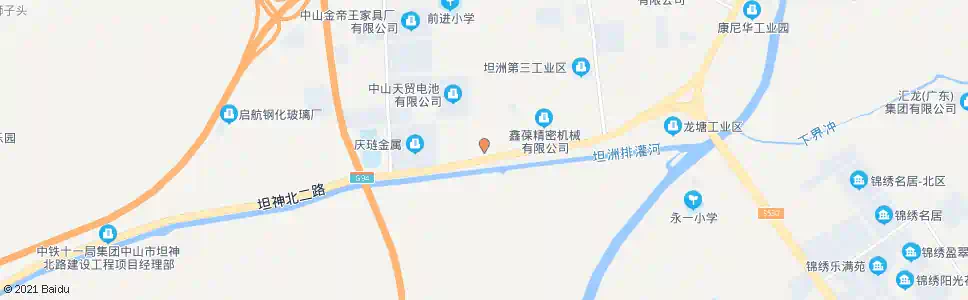 中山申堂二路_公交站地图_中山公交_妙搜公交查询2025