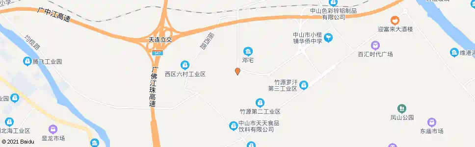 中山西区居委_公交站地图_中山公交_妙搜公交查询2025