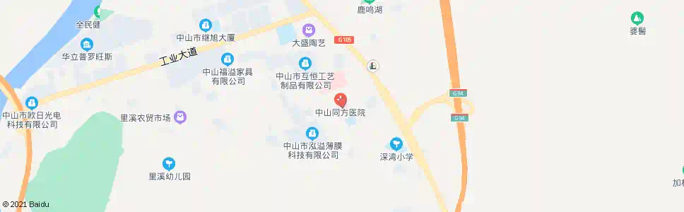 中山深湾市场_公交站地图_中山公交_妙搜公交查询2025