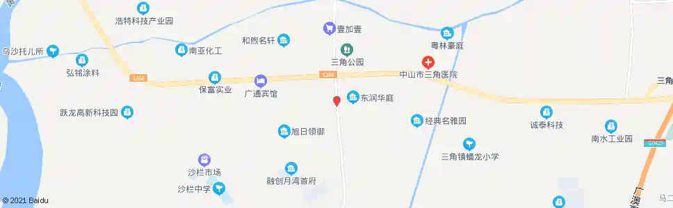 中山福源南路北_公交站地图_中山公交_妙搜公交查询2025