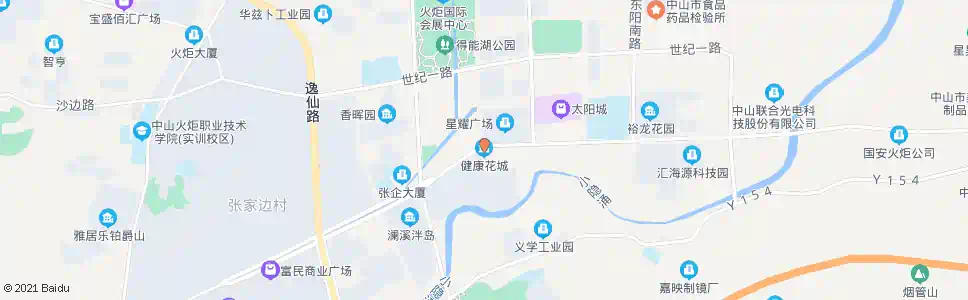 中山健康花城_公交站地图_中山公交_妙搜公交查询2025