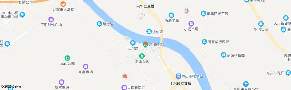 中山江滨公园_公交站地图_中山公交_妙搜公交查询2025