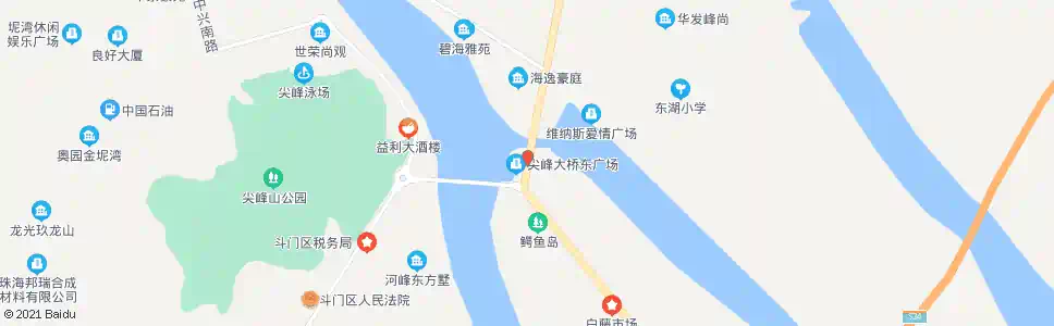 珠海尖峰桥东_公交站地图_珠海公交_妙搜公交查询2025