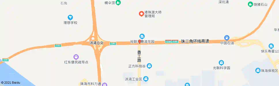 珠海香工路口_公交站地图_珠海公交_妙搜公交查询2025