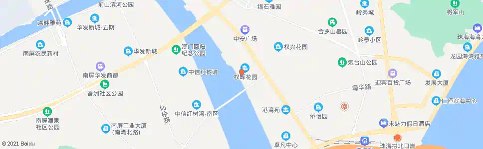珠海权晖花园_公交站地图_珠海公交_妙搜公交查询2025