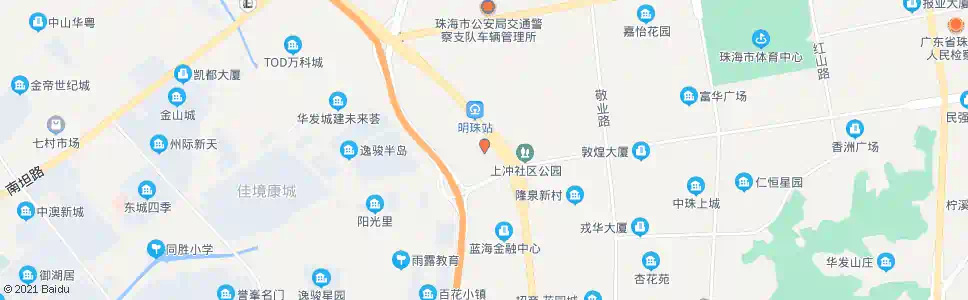 珠海上冲总站_公交站地图_珠海公交_妙搜公交查询2025