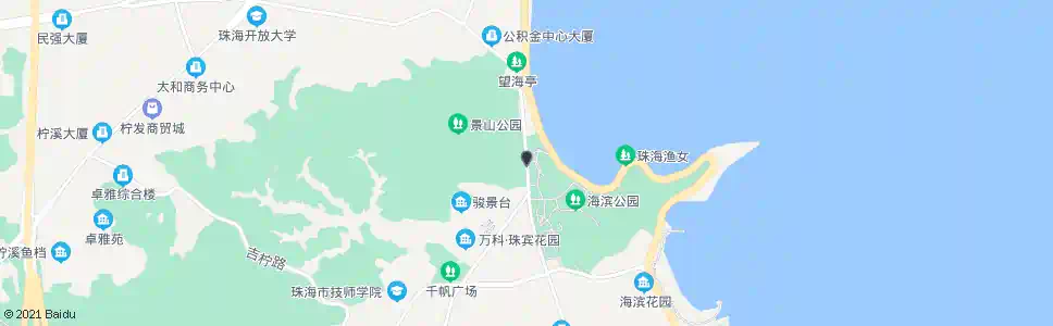 珠海海滨公园_公交站地图_珠海公交_妙搜公交查询2025