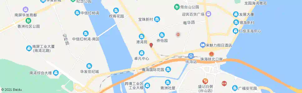 珠海港昌南_公交站地图_珠海公交_妙搜公交查询2025