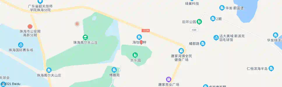 珠海海怡湾畔南门_公交站地图_珠海公交_妙搜公交查询2025