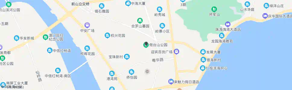 珠海炮台山公园_公交站地图_珠海公交_妙搜公交查询2025