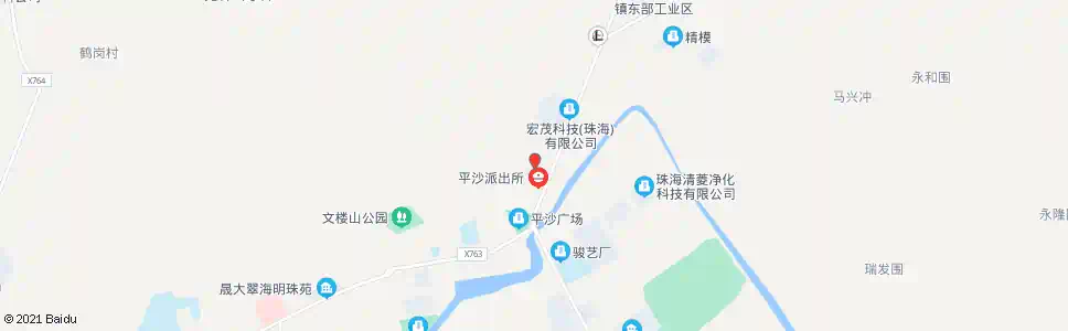 珠海平沙水厂_公交站地图_珠海公交_妙搜公交查询2025