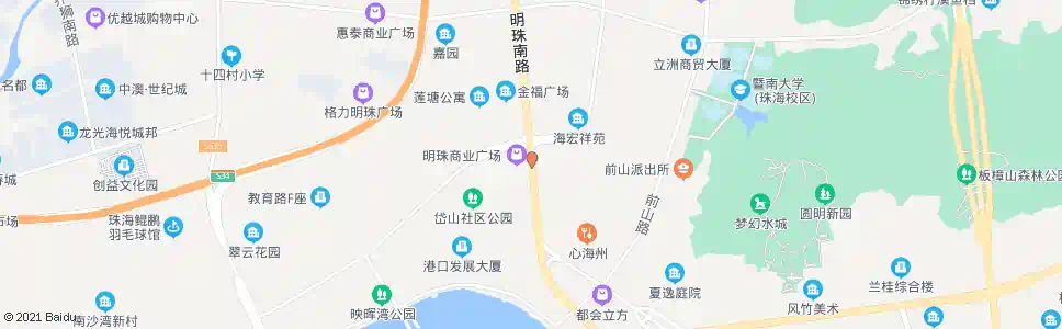 珠海明珠商业广场_公交站地图_珠海公交_妙搜公交查询2025
