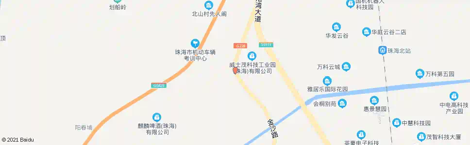 珠海北山村_公交站地图_珠海公交_妙搜公交查询2025