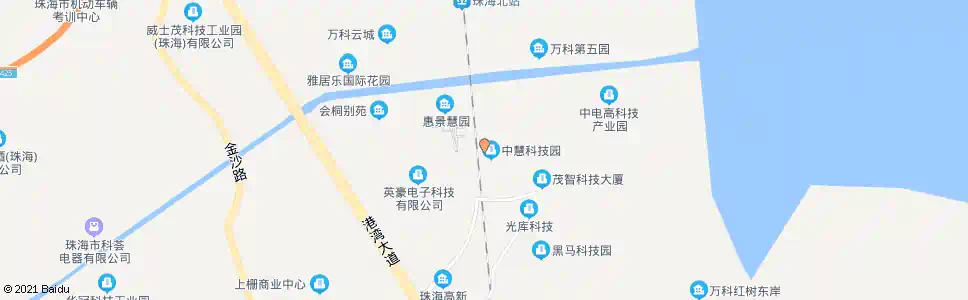 珠海科技六路中_公交站地图_珠海公交_妙搜公交查询2025