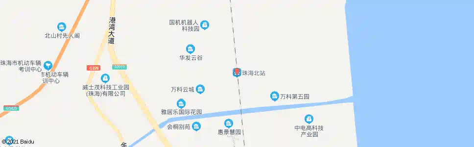珠海北七路中_公交站地图_珠海公交_妙搜公交查询2025