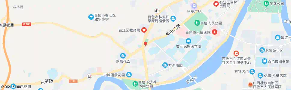 百色中山二路尾_公交站地图_百色公交_妙搜公交查询2025