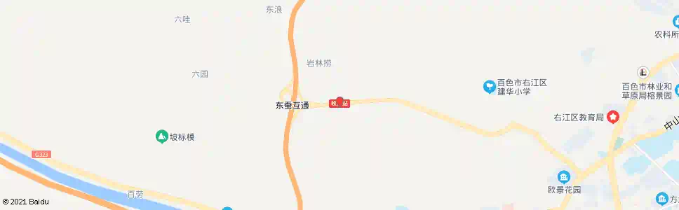 百色百色收费站西_公交站地图_百色公交_妙搜公交查询2025