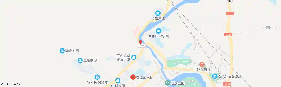 百色交警一大队_公交站地图_百色公交_妙搜公交查询2025