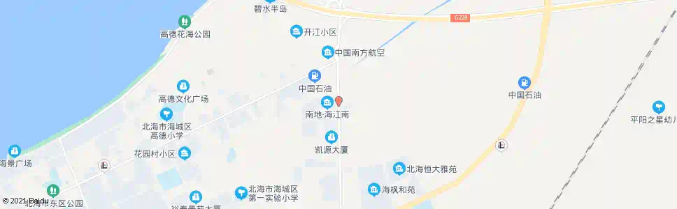 北海海江南花园_公交站地图_北海公交_妙搜公交查询2025