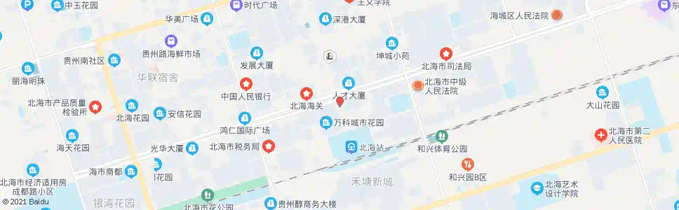 北海西南大道_公交站地图_北海公交_妙搜公交查询2025
