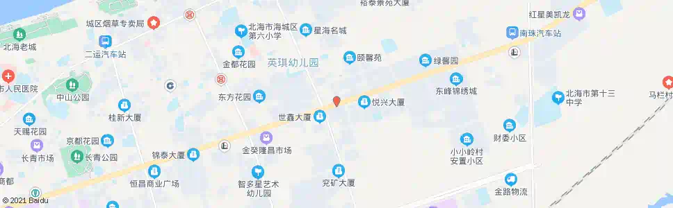 北海北海大道上海路口_公交站地图_北海公交_妙搜公交查询2025