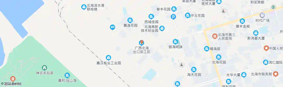 北海出口加工区宿舍_公交站地图_北海公交_妙搜公交查询2025