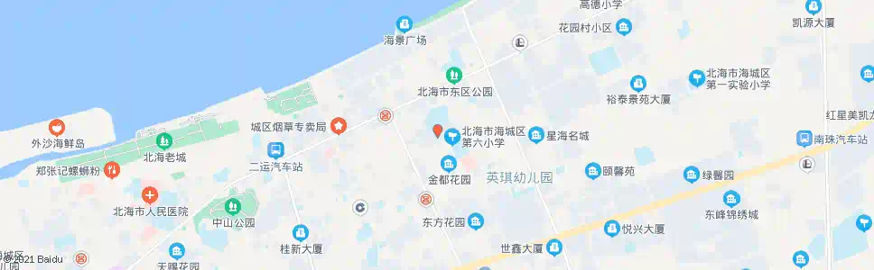 北海海宁小区_公交站地图_北海公交_妙搜公交查询2025