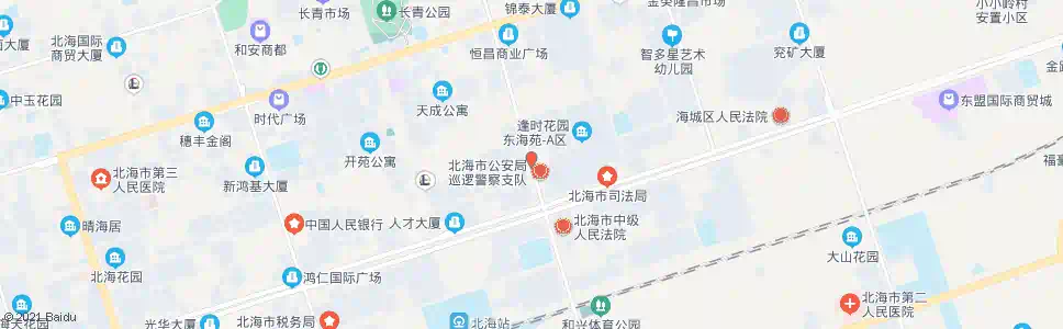 北海逢时花园_公交站地图_北海公交_妙搜公交查询2025