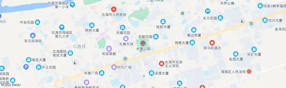 北海长青公园_公交站地图_北海公交_妙搜公交查询2025