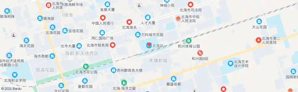 北海上海南路口_公交站地图_北海公交_妙搜公交查询2025