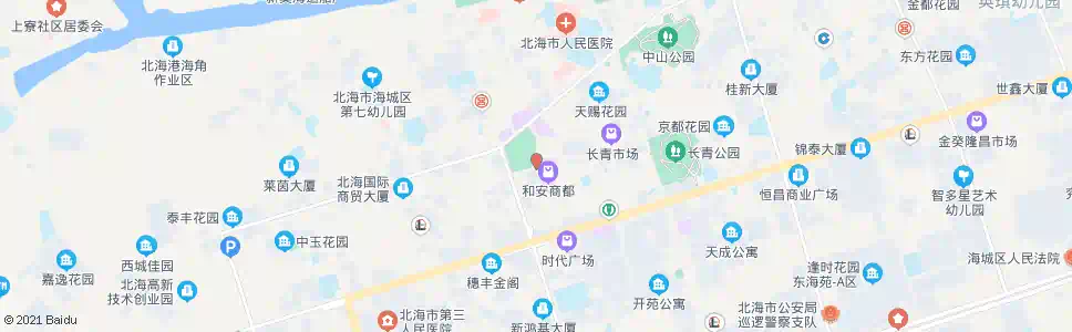 北海靖安路口_公交站地图_北海公交_妙搜公交查询2025