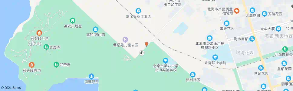 北海金海岸大道路口_公交站地图_北海公交_妙搜公交查询2025