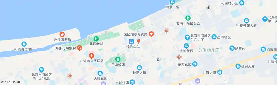 北海广东路口(北部湾路)_公交站地图_北海公交_妙搜公交查询2025
