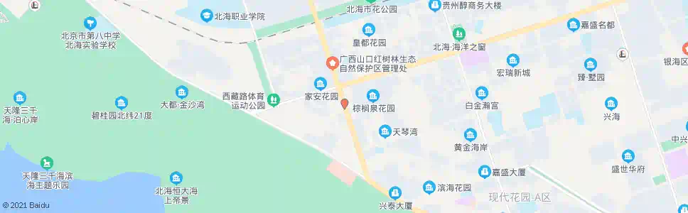 北海棕榈泉花园_公交站地图_北海公交_妙搜公交查询2025
