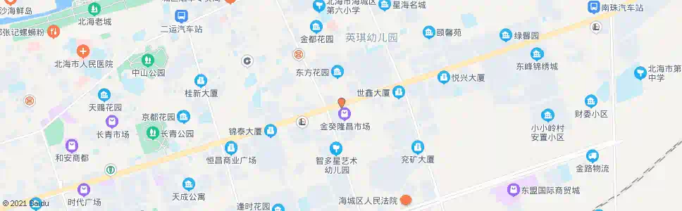 北海金葵市场_公交站地图_北海公交_妙搜公交查询2025