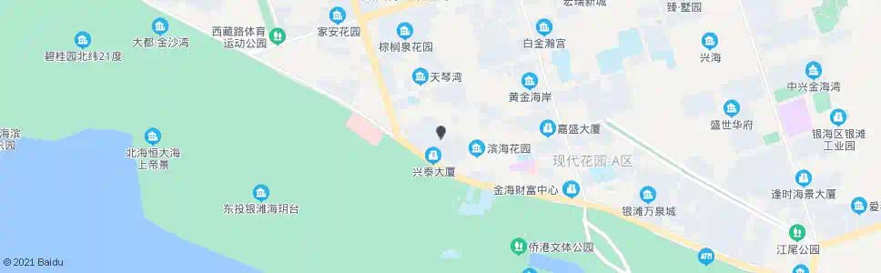 北海蓝色海岸国际家园_公交站地图_北海公交_妙搜公交查询2025