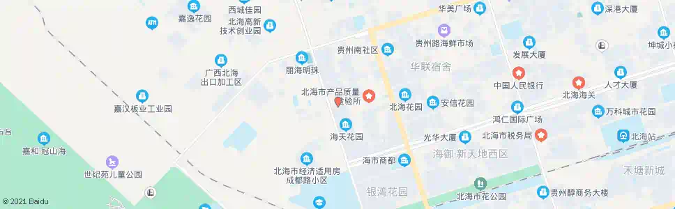 北海海天花园_公交站地图_北海公交_妙搜公交查询2025