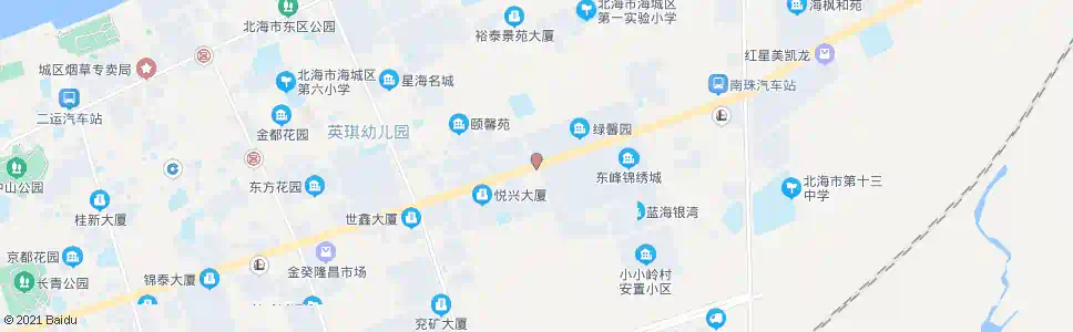 北海北海大道湖北路口_公交站地图_北海公交_妙搜公交查询2025