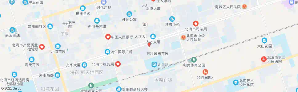 北海西南大道路口_公交站地图_北海公交_妙搜公交查询2025
