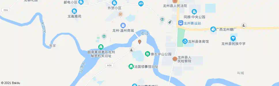 崇左中山公园_公交站地图_崇左公交_妙搜公交查询2025