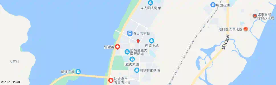 防城港夏威夷小区_公交站地图_防城港公交_妙搜公交查询2025