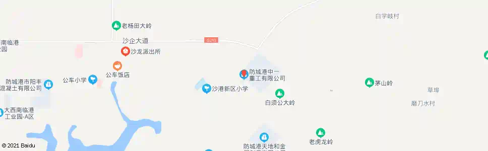 防城港中一重工公司_公交站地图_防城港公交_妙搜公交查询2025
