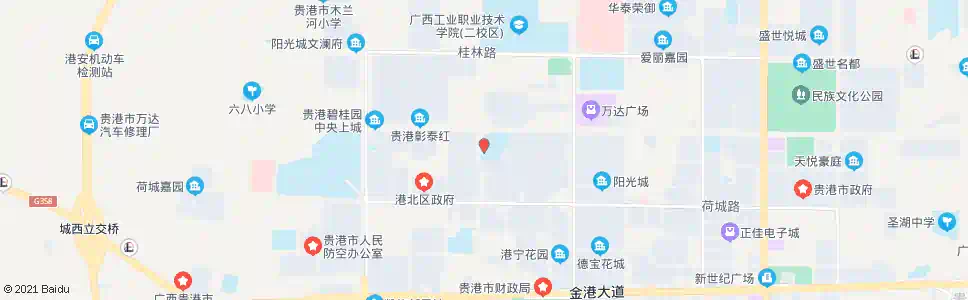 贵港荷城小学_公交站地图_贵港公交_妙搜公交查询2025