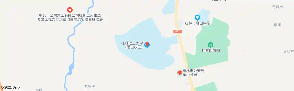 桂林理工大学雁山校区_公交站地图_桂林公交_妙搜公交查询2025