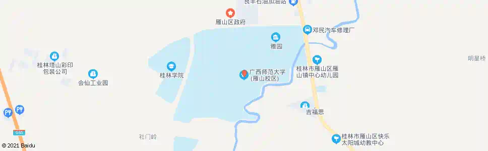 桂林师大雁山校区_公交站地图_桂林公交_妙搜公交查询2025