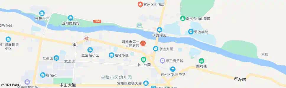 河池一医院_公交站地图_河池公交_妙搜公交查询2025